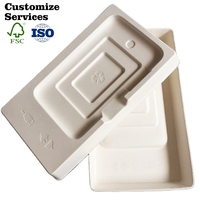 Emballage en pulpe de papier moulé biodégradable et recyclable pour plateau de téléphone portable, emballage en pulpe de papier pour l'électronique