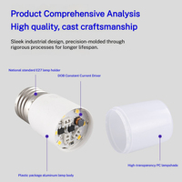 Ampoule LED Colonne 5W E27 en Aluminium, Lampe LED Maïs Blanc Chaud/Froid, Décoration Maison, Mini Taille pour Projets d'Éclairage en Gros