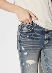 <span class=keywords><strong>Bufa</strong></span>-Jean aminci pour hommes, 98% coton, 2%, spandex, pantalon en denim bleu, coupe cintrée, décontracté - Product Image 6