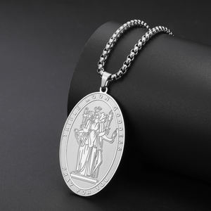 Acier inoxydable Hécate Charm Collier Gravé <span class=keywords><strong>Civilisation</strong></span> <span class=keywords><strong>Grecque</strong></span> Hécate Collier Amulette Bijoux Cadeaux pour Femmes Hommes - Product Image 5