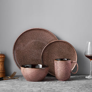 Juego de Platos de Porcelana Rústica PITO, Vajilla de Porcelana, Plato de Cena, Vajilla de Cerámica para Restaurante - Product Image 1