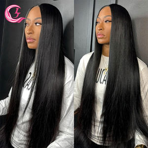 CLJhair rambut manusia murah rambut manusia Brasil basah dan bergelombang 3 buah bundel lurus - Product Image 5