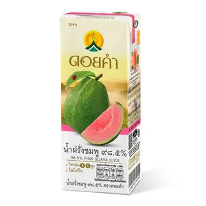 Doikham suco de guava rosa 98.5 ml, produto de bebida pura saudável da tailândia com bom preço, 200 por cento