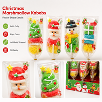 35g Suikerwattenstokjes Fruitig Hagedoorn Lollipop Cartoon Kerst Cadeaubox Feest Snack voor Kinderen