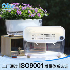 Eco Friendly Plastic Flower Pots for Home Garden and Hanging Use Self Watering Plant Pot for Indoor <b>Vegetables</b> - Product Image 4