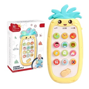 Ananas lumineux bébé téléphone portable jouets 1-2 ans téléphone portable <span class=keywords><strong>jouet</strong></span> avec musique matière plastique 6-12 mois jouer téléphone - Product Image 1