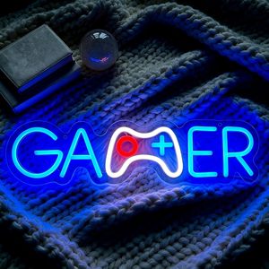 Gamer Letreros Neon LED indoor hanging ambient light shop <b>sign</b> wall decoration light entrance indicator light luminous <b>sign</b> - Product Image 6