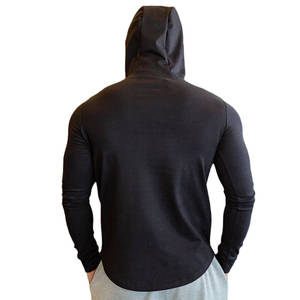 <span class=keywords><strong>Sudadera</strong></span> con capucha para hombre de fibra de poliéster de secado rápido con logotipo personalizado 2026 para fitness - Product Image 6