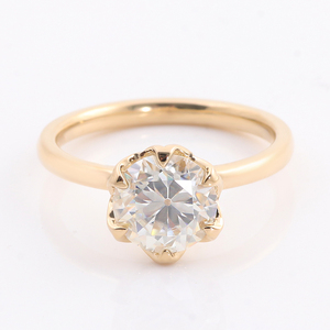 2025 New Arrival giá rẻ moissanite engagement Rings 10k Vàng Vàng 1.5 Carat oec moissanite Vòng - Product Image 2