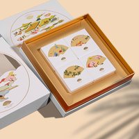 Boîtes personnalisées en carton emballage alimentaire gâteau de lune chocolat boîte cadeau rigide en papier pour biscuits, bonbons boîte de luxe pour gâteau de Noël