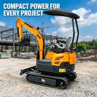 Pengiriman Gratis CE EPA Mini Crawler Compact Excavator Digger Alat Berat Konstruksi Pertanian Excavator Mini 2 Ton
