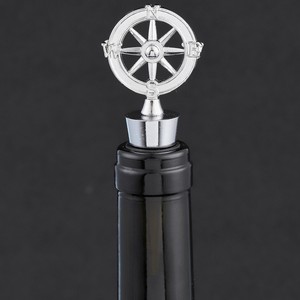 Bouchon de bouteille créatif en or avec design boussole, boîte cadeau - Product Image 3
