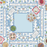 Tapis de Mahjong élégant à motif lanterne bleue, design frais et stylé pour femme, antidérapant, insonorisant, en caoutchouc, pour poker et divertissement