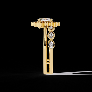 Anillo de Diamante Cultivado en Laboratorio de 0.35 CT, Joyería Fina al por Mayor de la India, Anillo de Compromiso y Alianza con Halo de la India - Product Image 5