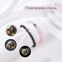 Bracelet de couple unisexe personnalisé en cuir et acier inoxydable en forme de cœur plaqué or 14 carats avec cordon élastique réglable