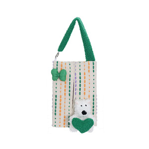 Car Seat Back Hanging Tissue <b>Box</b> Fabric Multifunction Dual Purpose Vehicle <b>Heart</b> <b>Shape</b> Cute Puppy Design - Product Image 5