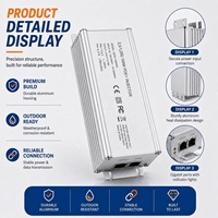 Injecteur PoE pour antenne Starlink Gen 3, 2,5 Gb, montage mural, 100-240 V AC, 150 W, injecteur PoE Ethernet pour Starlink Gen3 Gen2 Mini