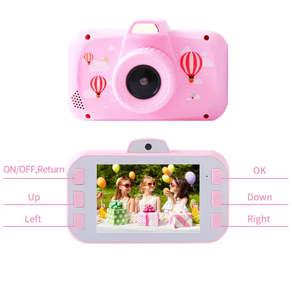 2.5k HD Camcorder Digital Kid Camera Cute Toy 10X Digital Zoom mini kids camera Dual lens Kids Selfie Toddler Child Camera