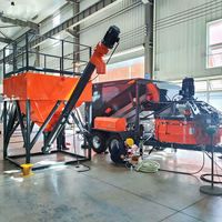 Machine d'emballage de ciment en vrac par tonne, Convoyeur à vis mobile pour le remplissage de camions de ciment, Machine d'alimentation de ciment en sacs par trémie de déballage