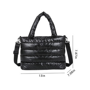 Bolso Tote Acolchado Personalizado para <span class=keywords><strong>Mujer</strong></span>, Bolso de Hombro Grande, Bolso de Mano Acolchado para Invierno, Bolso Tote de Hombro Acolchado para el Trabajo - Product Image 3