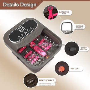 Mesin pijat mandi listrik, pemanas cepat lipat Spa kaki dengan gelembung untuk kaki lelah rileks untuk penggunaan rumah - Product Image 5