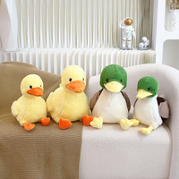 Peluche Canard Mallard Assis Adorable, Jouet en Peluche Doux, Poupée Canard Réaliste, Animaux en Peluche pour Enfants, Cadeau d'Anniversaire ou de Fêtes