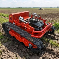 Tondeuse à gazon sur chenilles professionnelle hybride essence-électrique 15HP/18HP, largeur de coupe 80-1000mm, avec poignée télescopique et fonction mulching