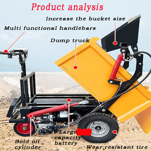 Wendy3 ruota Mini carrello elettrico 1800W motore elettrico idraulico triciclo dumper <span class=keywords><strong>con</strong></span> <span class=keywords><strong>sedile</strong></span> elettrico carrello di trasporto - Product Image 5