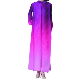 Robes <span class=keywords><strong>de</strong></span> cérémonie plissées Miyake pour femmes, couleur dégradée, haute qualité, grande taille, longue robe pour femme, <span class=keywords><strong>tenue</strong></span> modeste pour femmes <span class=keywords><strong>de</strong></span> grande taille - Product Image 1