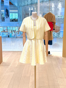 <span class=keywords><strong>Ensemble</strong></span> de 2 pièces pour femmes, robe <span class=keywords><strong>pull</strong></span> et mini-<span class=keywords><strong>jupe</strong></span> en tricot jaune - Product Image 2