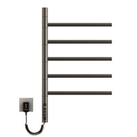 Porte-serviettes chauffant électrique rotatif intelligent pour salle de bain avec étagère de rangement en acier inoxydable, idéal pour hôtels, garantie 5 ans