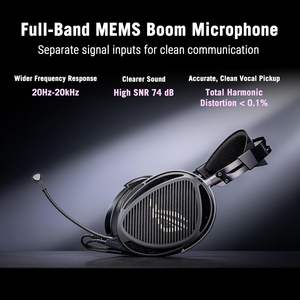 Audífonos con cable supraaurales Rog Kithara al por mayor, con controladores magnéticos planares, micrófono, material plástico negro, para gaming y audiófilos. - Product Image 4