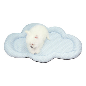 Cloud-Shaped Pet <b>Mat</b> Blue Polyester Fiber Cooling Pad For Cats And Dogs - Product Image 1