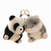 En gros, Mini porte-clés lumineux en peluche dinosaure de dessin animé, pendentif de sac à dos, figurine d'animal en peluche 3D douce et moelleuse, breloque de sac portable