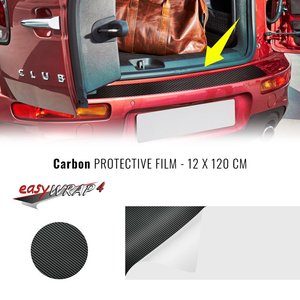 120 in carbonio X 12 cm protezione soglia bagagliaio per auto pellicola elegante per la protezione del veicolo - Product Image 1
