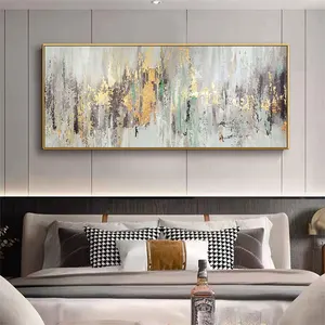 Phòng khách phòng ngủ trang trí nội thất trừu tượng vàng lá tinh khiết sơn dầu handmade Acrylic hiện đại trừu tượng sơn - Product Image 2