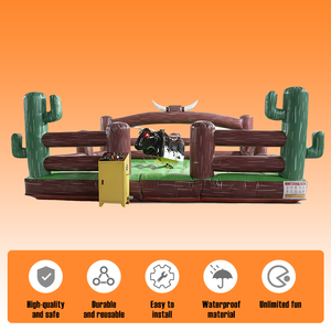 Juego mecánico de toro mecánico inflable comercial y duradero para adultos y niños - Product Image 2