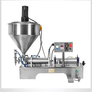 Semi Automatic Filling Machine Liquid Mini Wax Products Thick Cream Paste Hot Heating And Mixing Filling Machine
