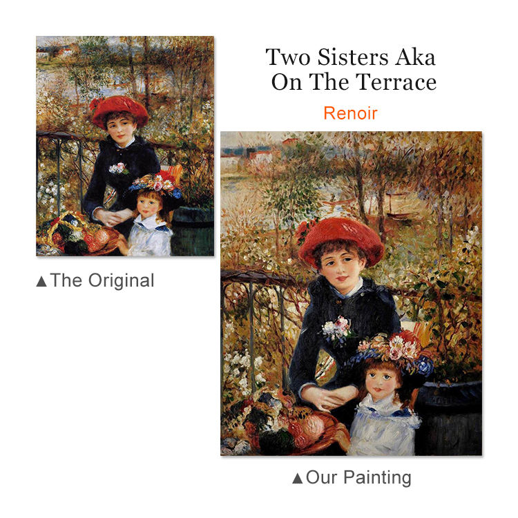 Dos hermanas Aka en la terraza