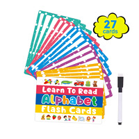 Estilos Populares con Ejercicios Reutilizables y Borrables para el Aprendizaje de Palabras y Tarjetas de Escritura, Aptos para la Educación Infantil Temprana.