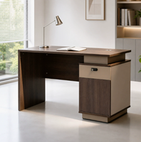 Bureau informatique en bois simple pour le bureau, avec tiroir verrouillable, meuble de rangement et passe-câbles, idéal pour poste de travail d'employé - Vente en gros