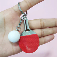 Llavero con Mini Réplica de Raqueta de Tenis de Mesa, Recuerdo para Fanáticos del Ping-pong, Regalo para Eventos Deportivos