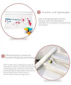 <span class=keywords><strong>Floorliner</strong></span> 160g 180g Imperméable 100% Polyester Abdeckvlies avec Film Adhésif Logo Feutre de Protection pour Peintre Rouleau de Protection de Sol - Product Image 5
