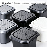 Bac à gelato personnalisé de 2,5 L avec couvercle, en PP de qualité alimentaire, empilable, pour congélateur commercial