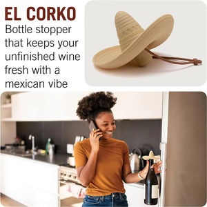 Tapones de silicona al por mayor con forma de sombrero de vaquero, selladores de bebidas a prueba de fugas, tapones para botellas de champán y cerveza, accesorios para cocina y bar. - Product Image 5
