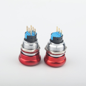 Botón pulsador de emergencia tipo hongo de metal SPST de 22 mm para arranque y parada - Product Image 6