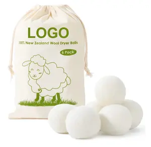 Сушильный шар из органической шерсти, 7 см, лидер продаж, 2024, новая марка в США, для стирки белья, горячая Распродажа, сушилка, шарики, упаковка из 6 штук