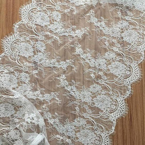 ผ้าลูกไม้ฝรั่งเศสชานทิลลี่ ดีไซน์สวยหรู นุ่ม เรียบง่าย โปร่งแสง ลายเส้นกระดูก ผ้าลูกไม้สองด้าน สำหรับชุดแต่งงาน - Product Image 1