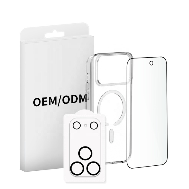 Tempered Glass Screen Protector and Anti Shock Phone Case Transparent Tpu Phone Case for iPhone 17 Series
