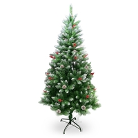 Sapin de Noël en cèdre de qualité supérieure, grand, écologique, design moelleux, avec éclairage LED chaleureux, pour intérieur, fêtes, mariages, occasions spéciales